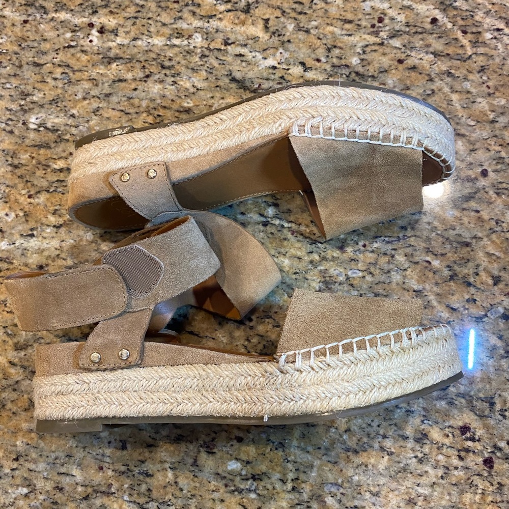 Franco Sarto Leather Espadrilles - Picture 5 of 11